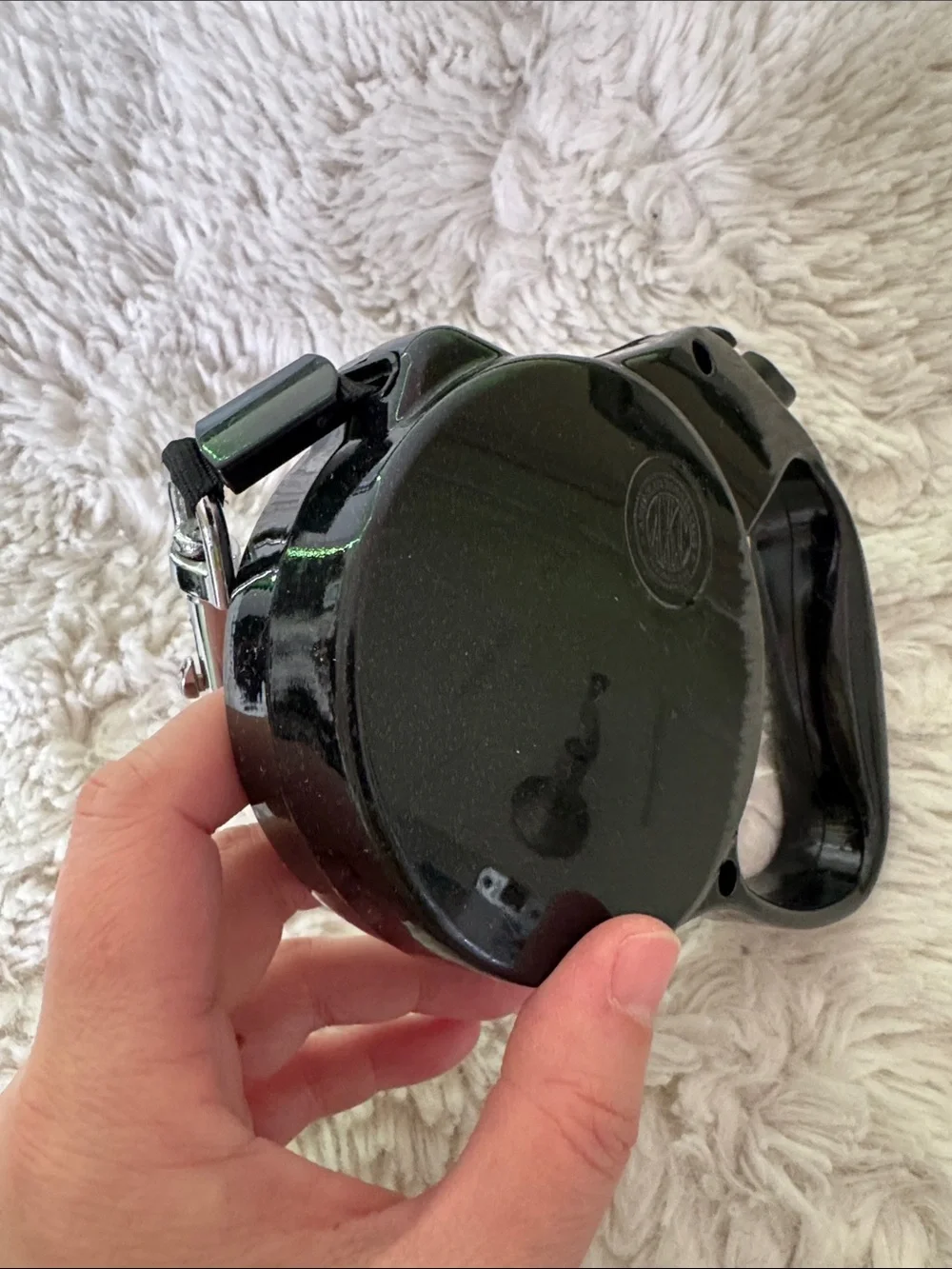 Black Retractable Dog Leash with Ergonomic Handle